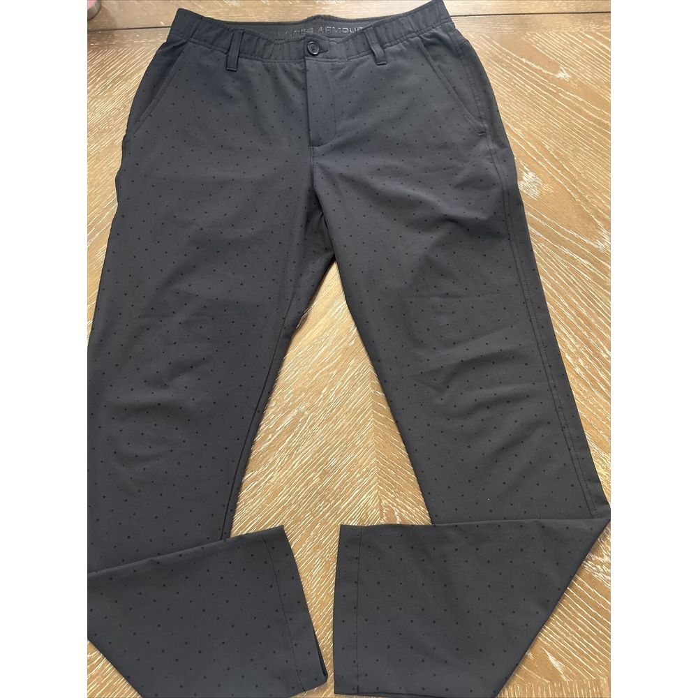Under Armour Drive Geo Printed 34x32 Tapered‎ Pants 1373696 Mens Black EXCELLENT